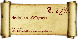 Nedelko Ágnes névjegykártya